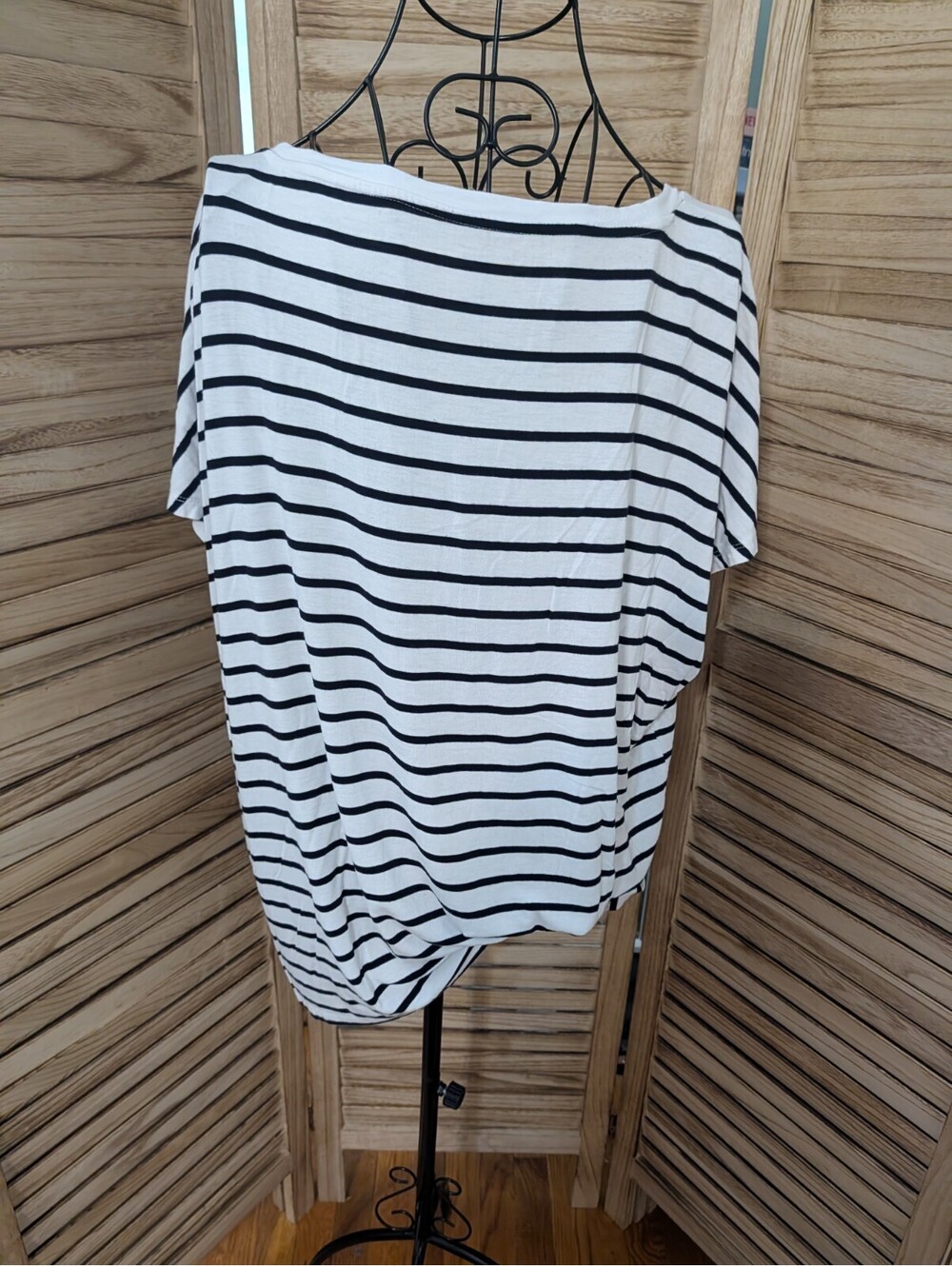 Daily Ritual Women's Jersey Short-Sleeve Nautical Crewneck Shirt - Size Xxl - Picture 3 of 4